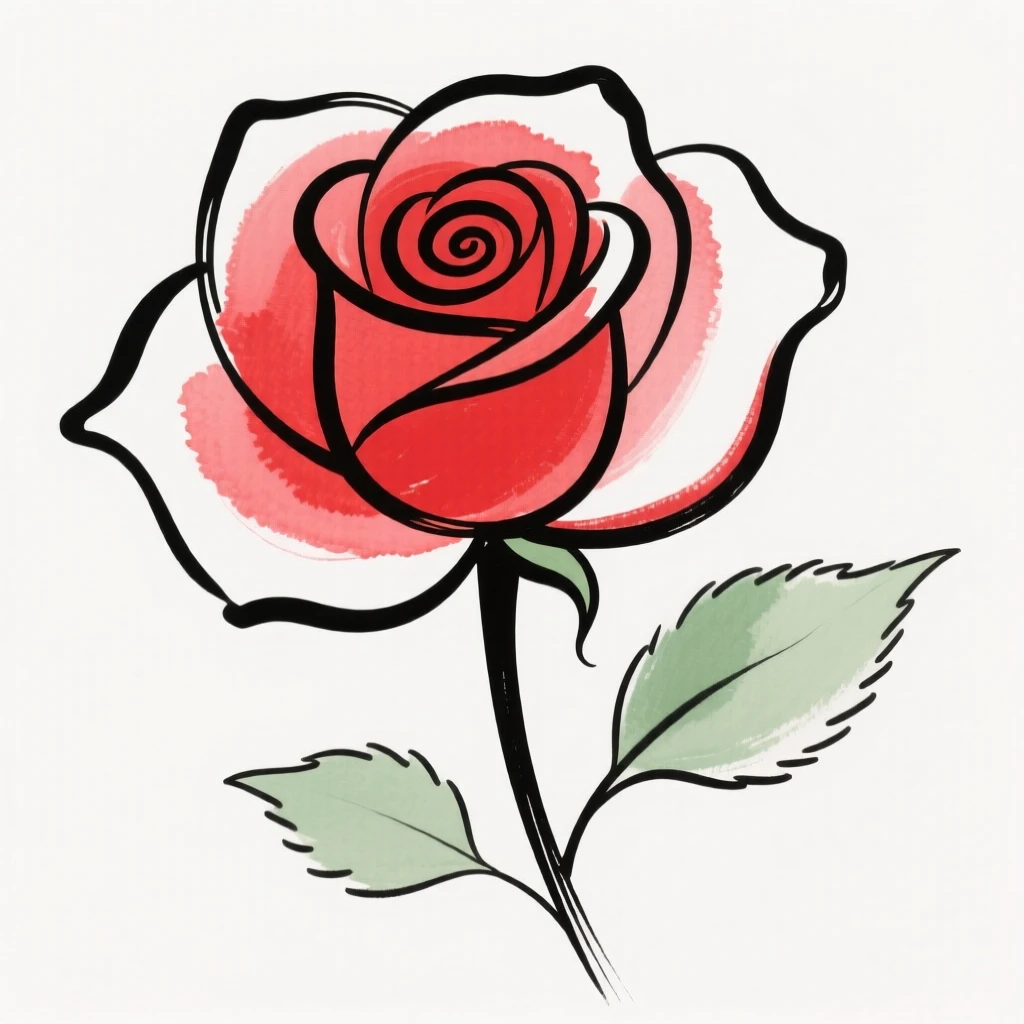 A single red rose in full bloom