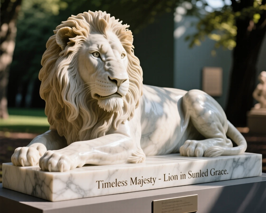 A striking close-up of a lion, full of life and grace, in a sunlit clearing