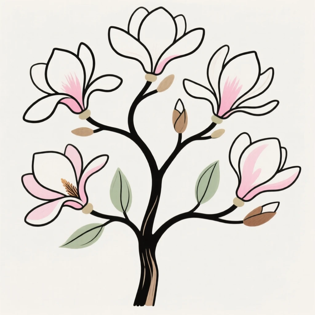 A magnolia tree in full bloom
