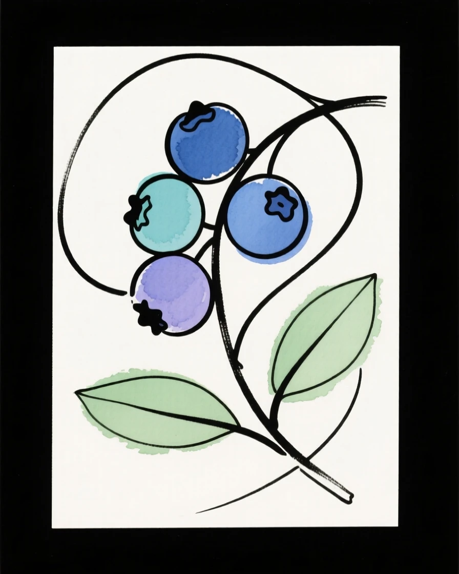 A patch of wild blueberries