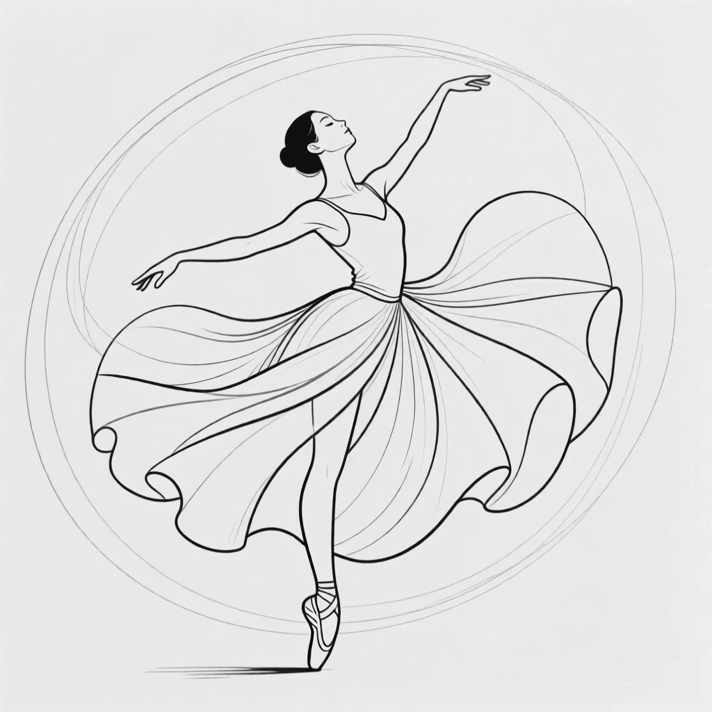 A dancer captured mid-spin with fabric swirling