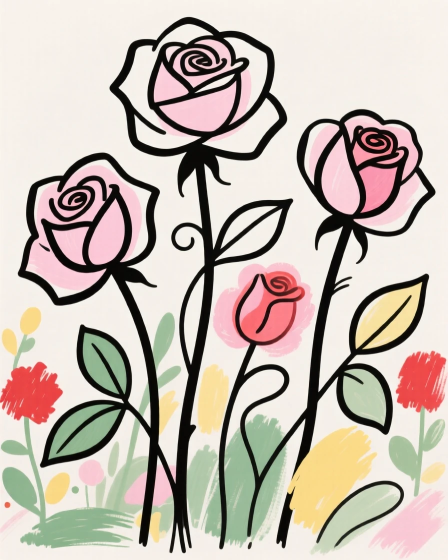 A garden of blooming roses