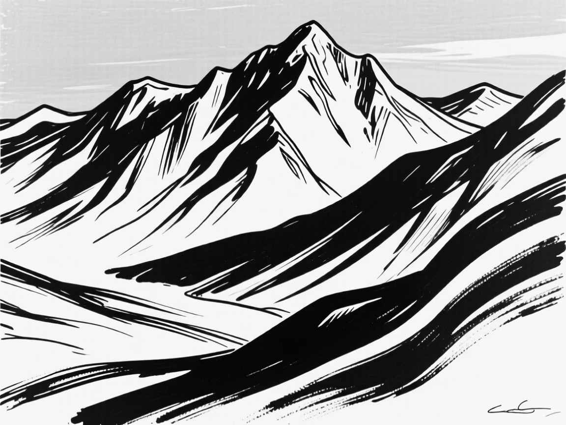 A dramatic mountain range at golden hour with long shadows across the valley.