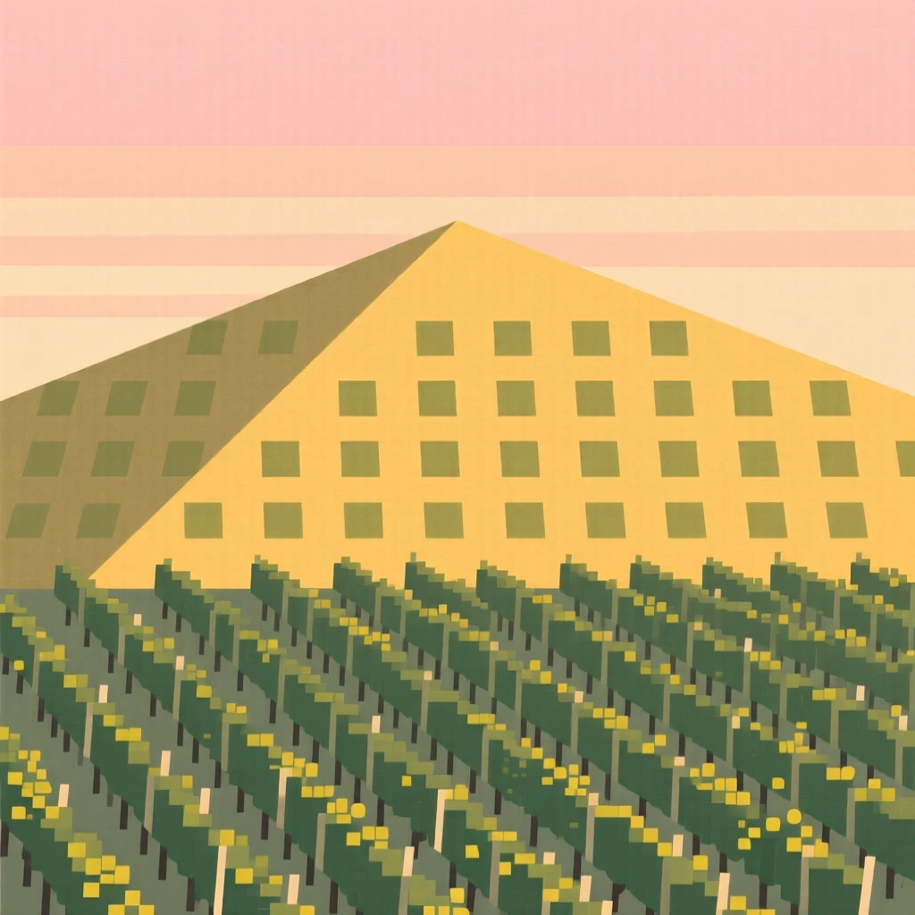 A vineyard-covered hillside at golden hour