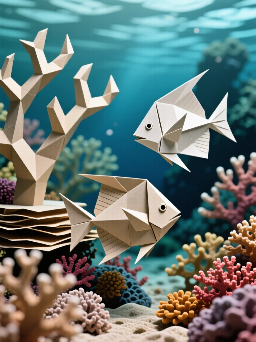 The Great Barrier Reef's vibrant coral gardens teeming with tropical fish.