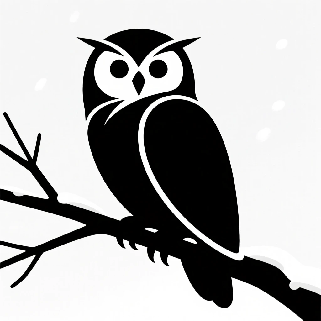 A snowy owl silhouetted against a bright sky.