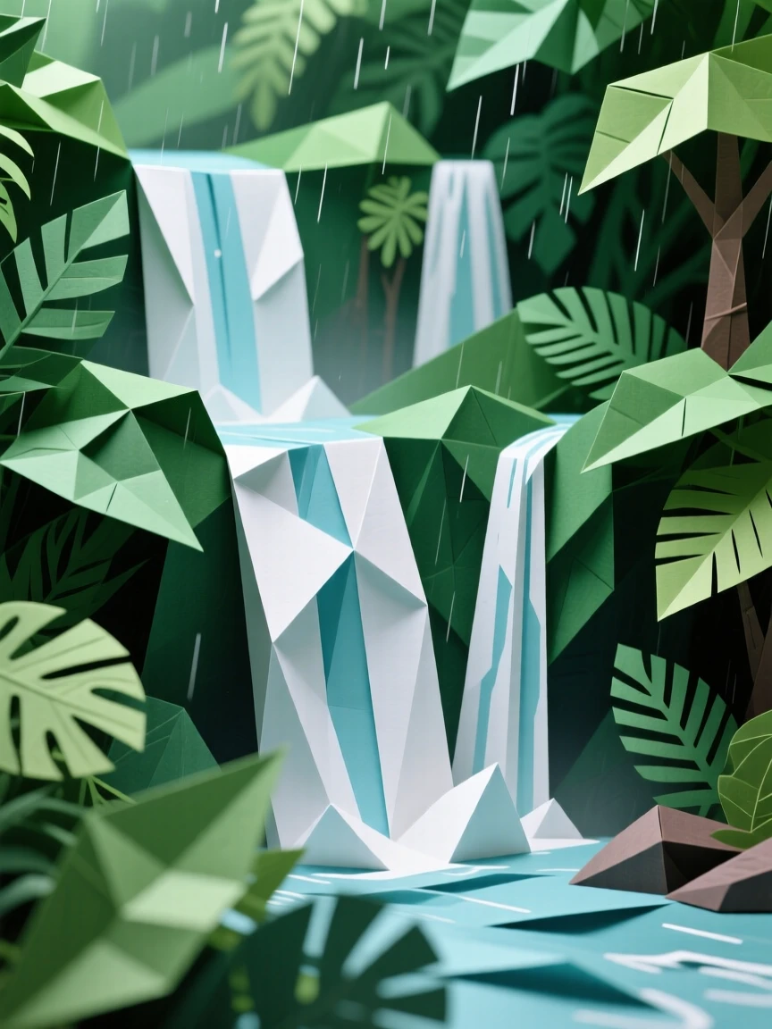 Iguazu Falls cascading in countless cascades through dense green rainforest.