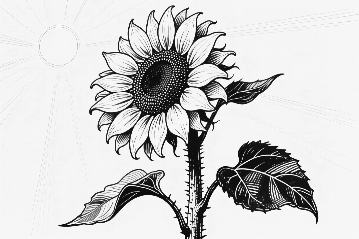 A single sunflower turning its face toward the morning sun.