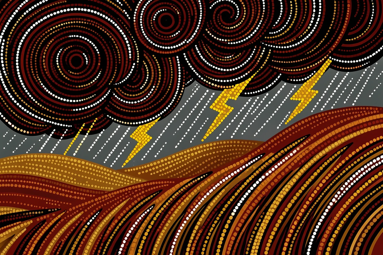 A storm-swept prairie during a dramatic storm
