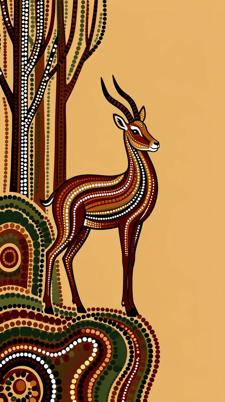A springbok pausing at the edge of a forest