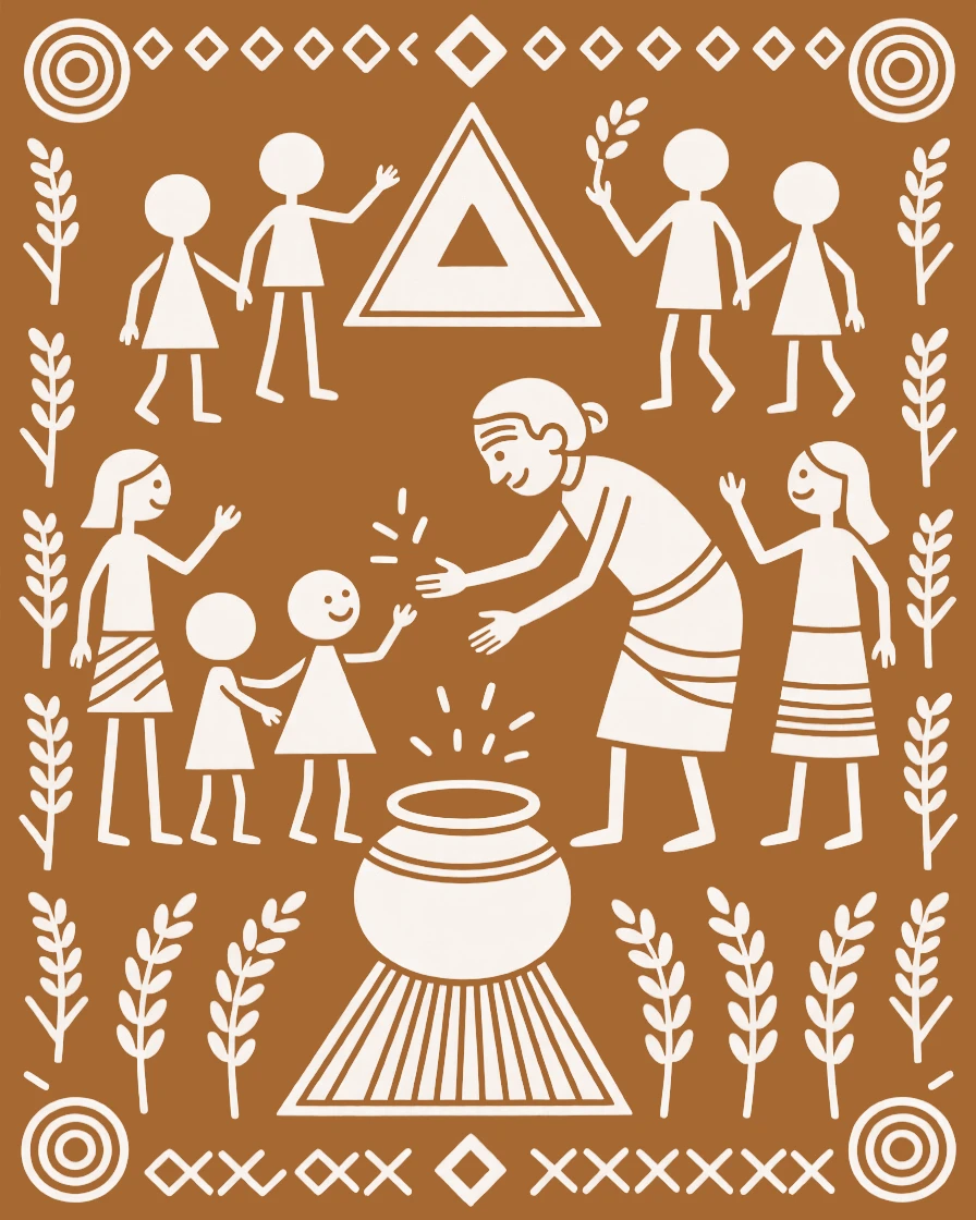 Pongal celebrated as elders bless the youngest members of the family.
