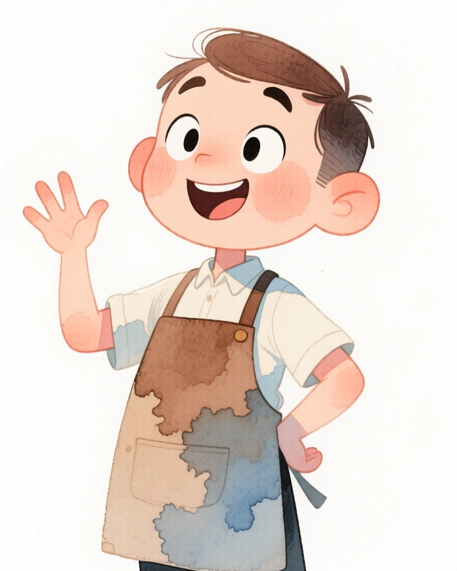A barista explaining their craft with an animated gesture