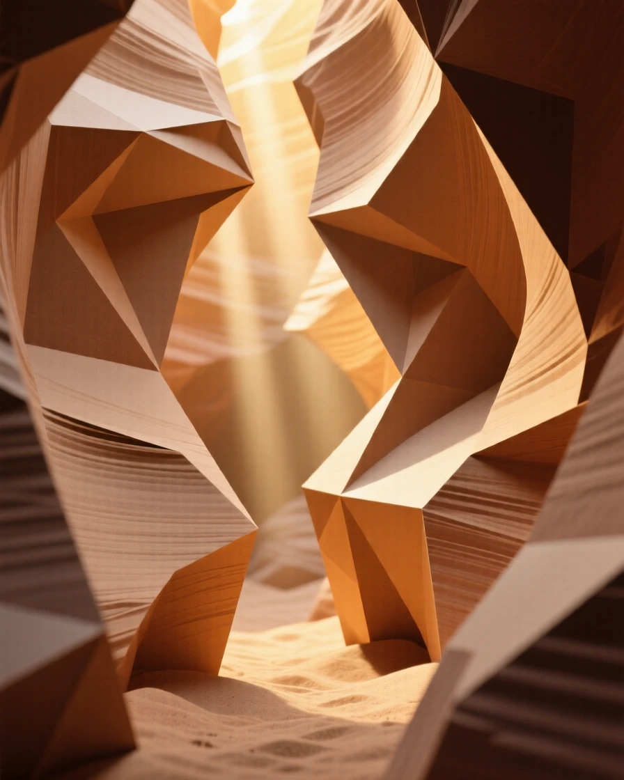 Antelope Canyon's swirling sandstone walls glowing in shafts of golden light.