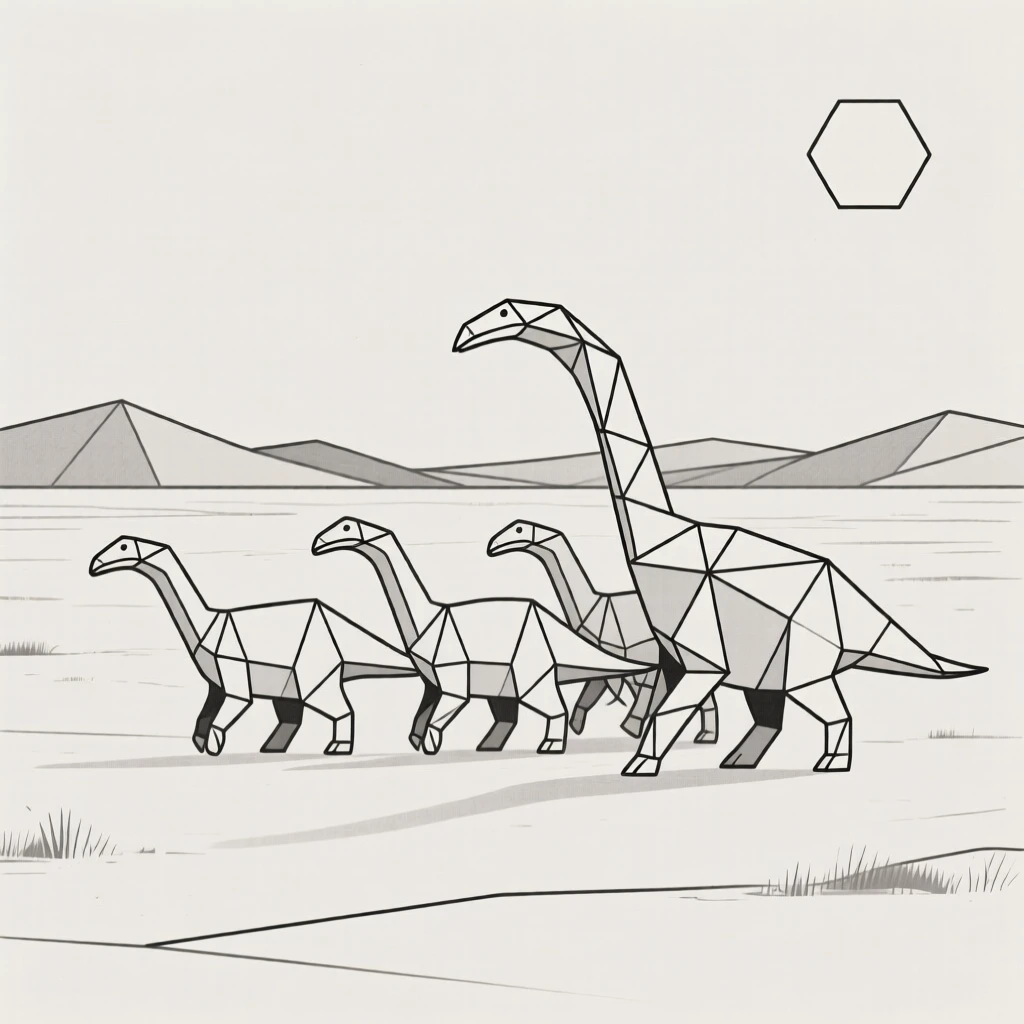 A Parasaurolophus herd migrating across open plains