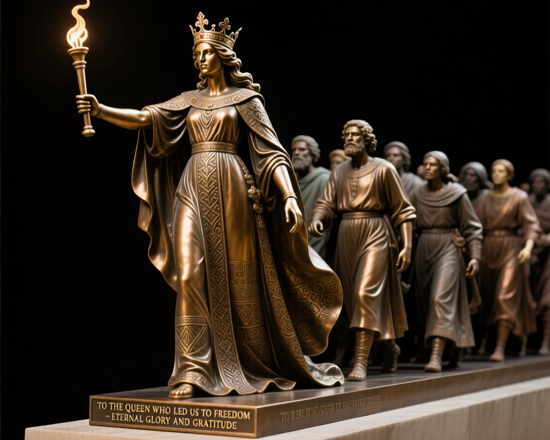 A legendary queen leading her people to freedom, with rich period detail and grandeur, evoking legend and timeless drama