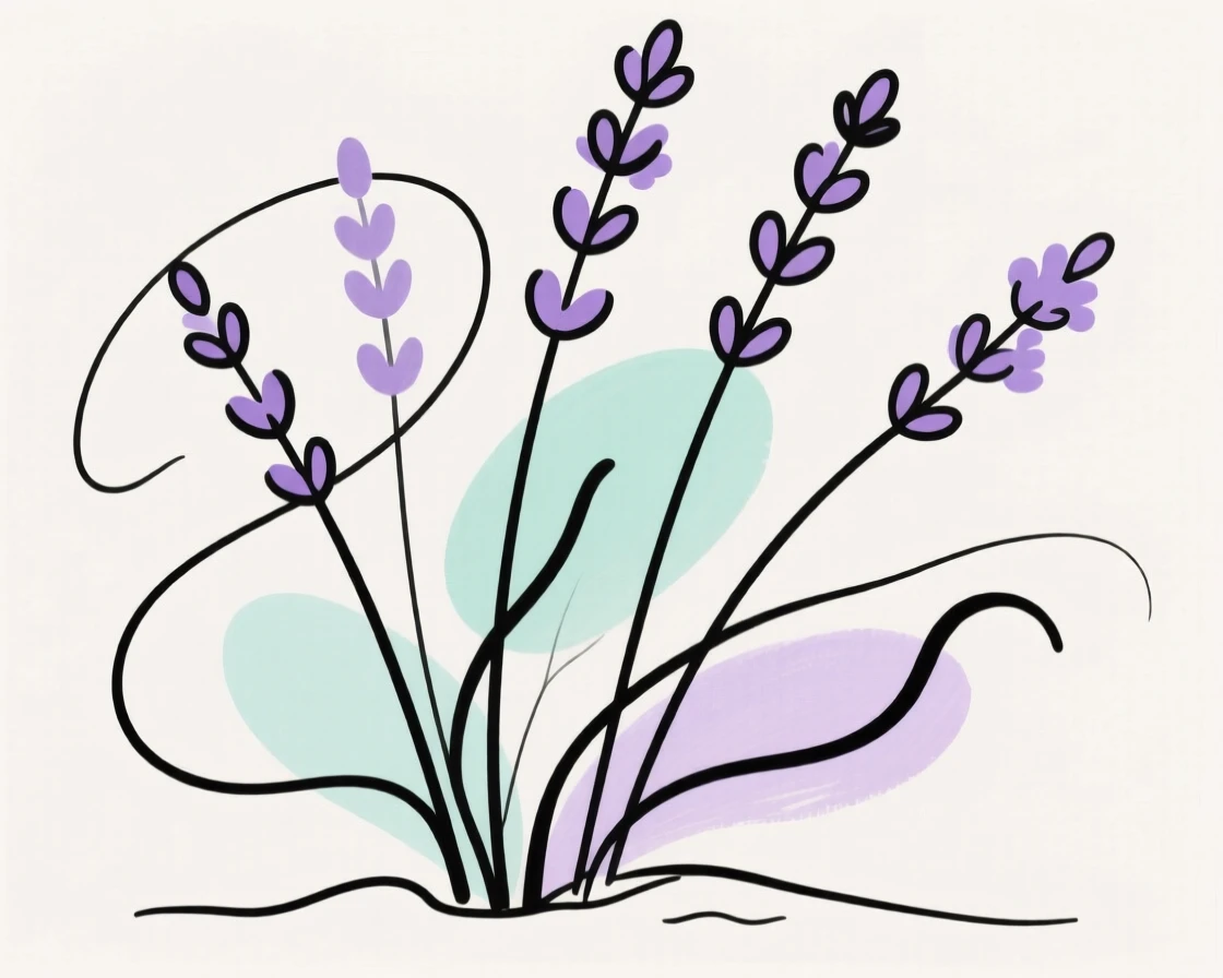 A patch of wild lavender
