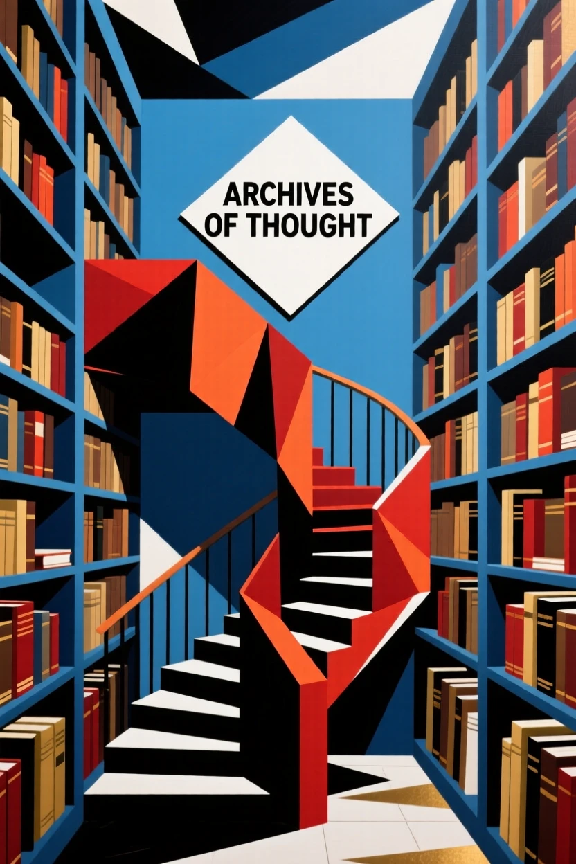 A vast library with towering shelves and a spiral staircase reaching upward.