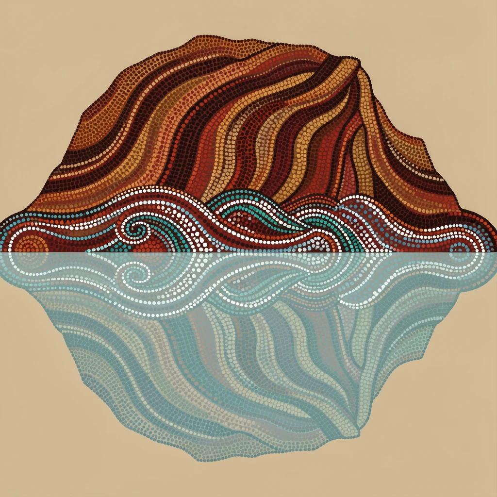 A wave-battered cliff reflected in still water
