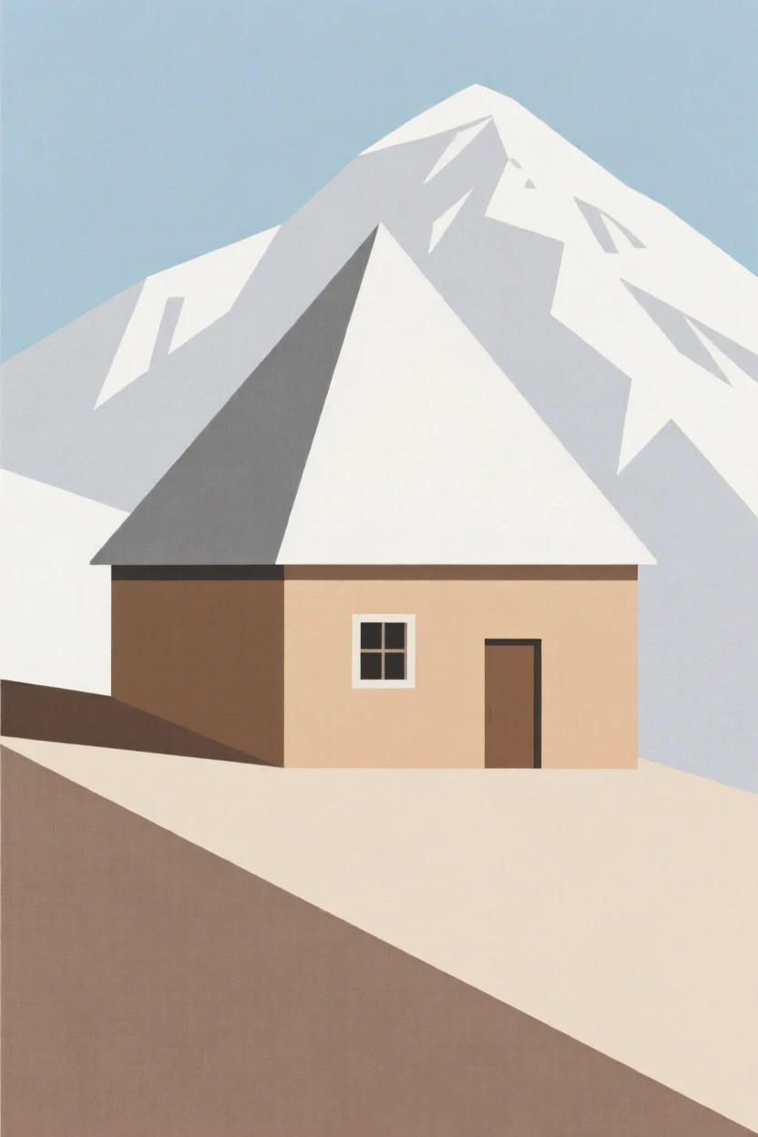 A mountain refuge hut at high altitude