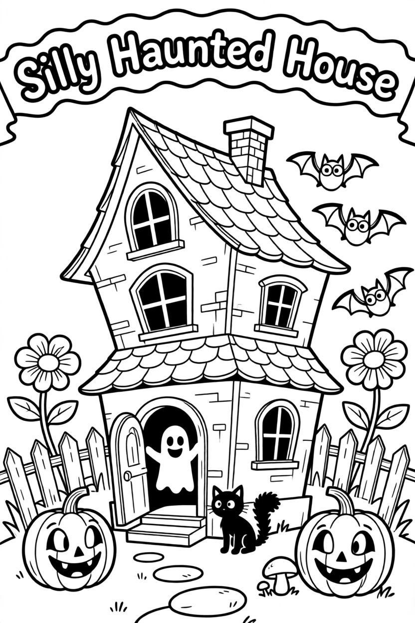 A Halloween haunted house that looks silly instead of scary