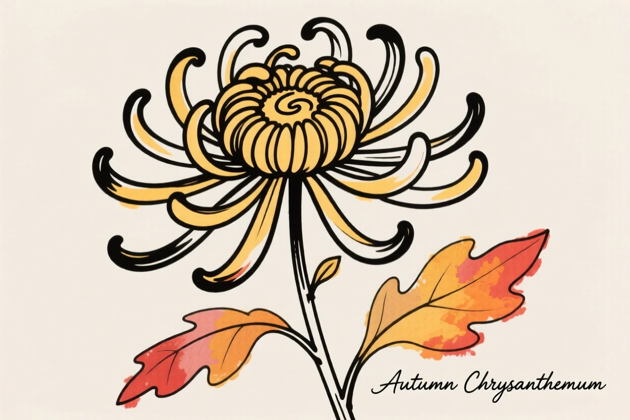 A chrysanthemum in autumn