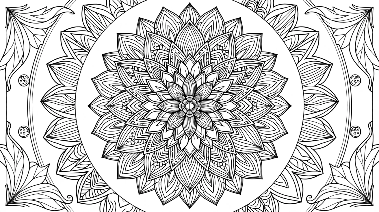 A radial mandala built entirely from layered lotus petals.