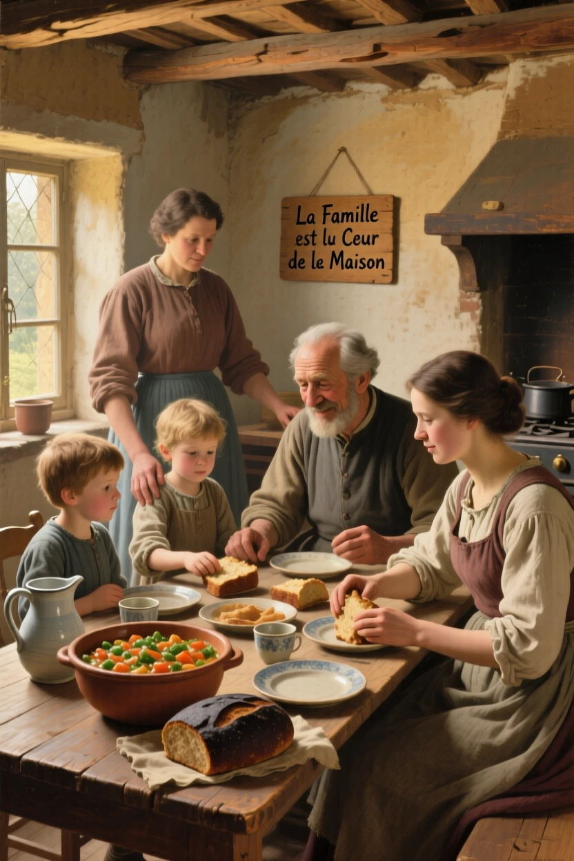 A family gathered around a table for a warm Sunday dinner, captured in a candid, unposed moment of togetherness, evoking warmth, nostalgia, and heartfelt connection