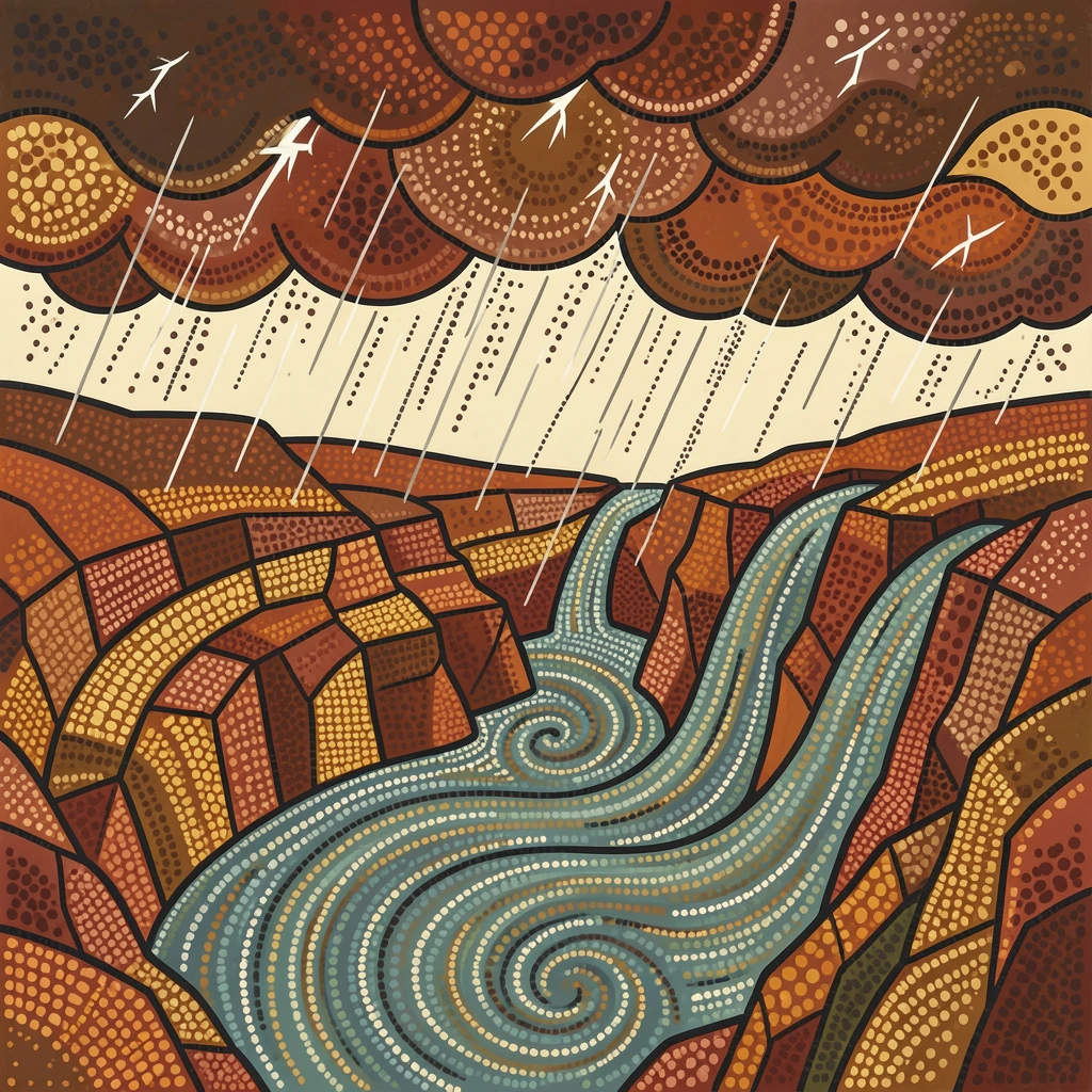 A thundering gorge during a dramatic storm