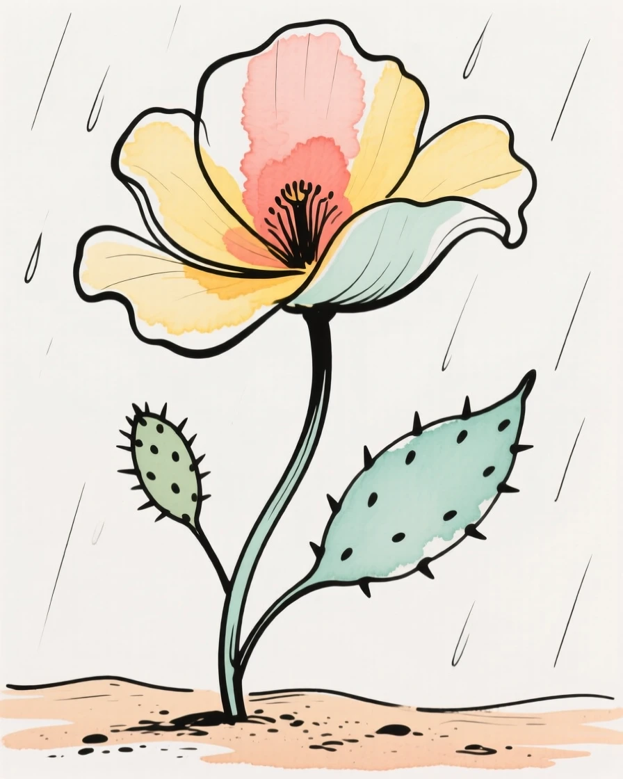 A desert bloom after rain