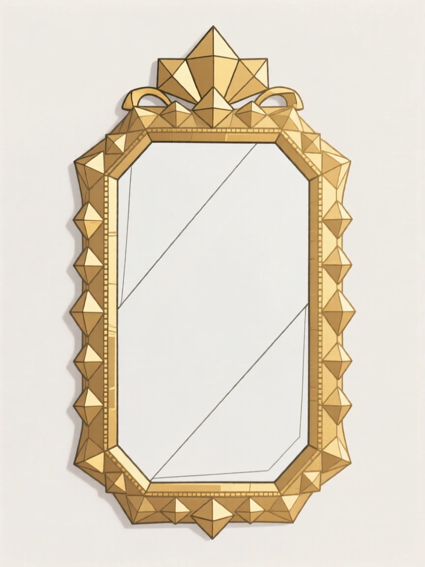 An antique mirror with an ornate gilded frame