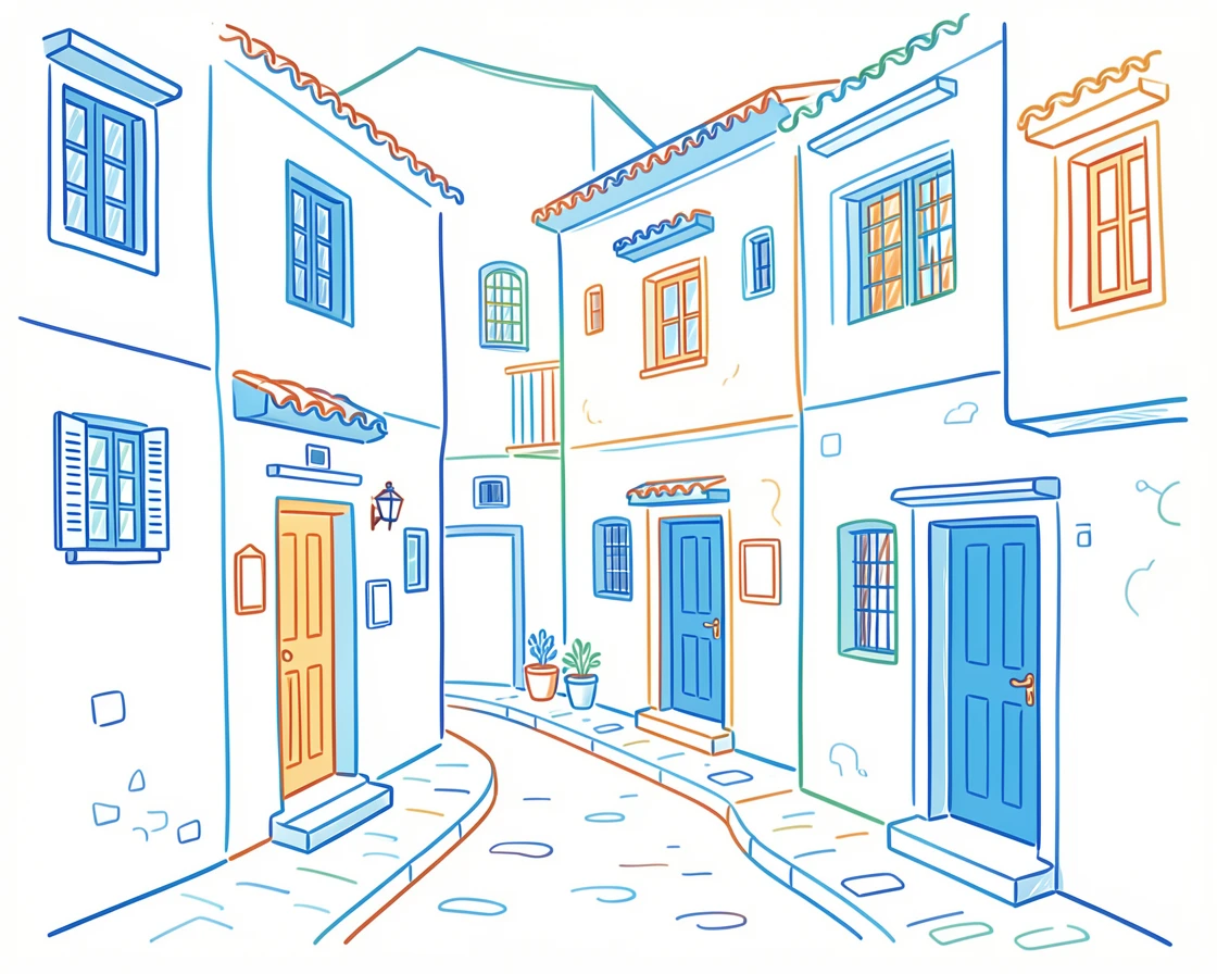 The vibrant Chefchaouen streets of Morocco painted entirely in blue.