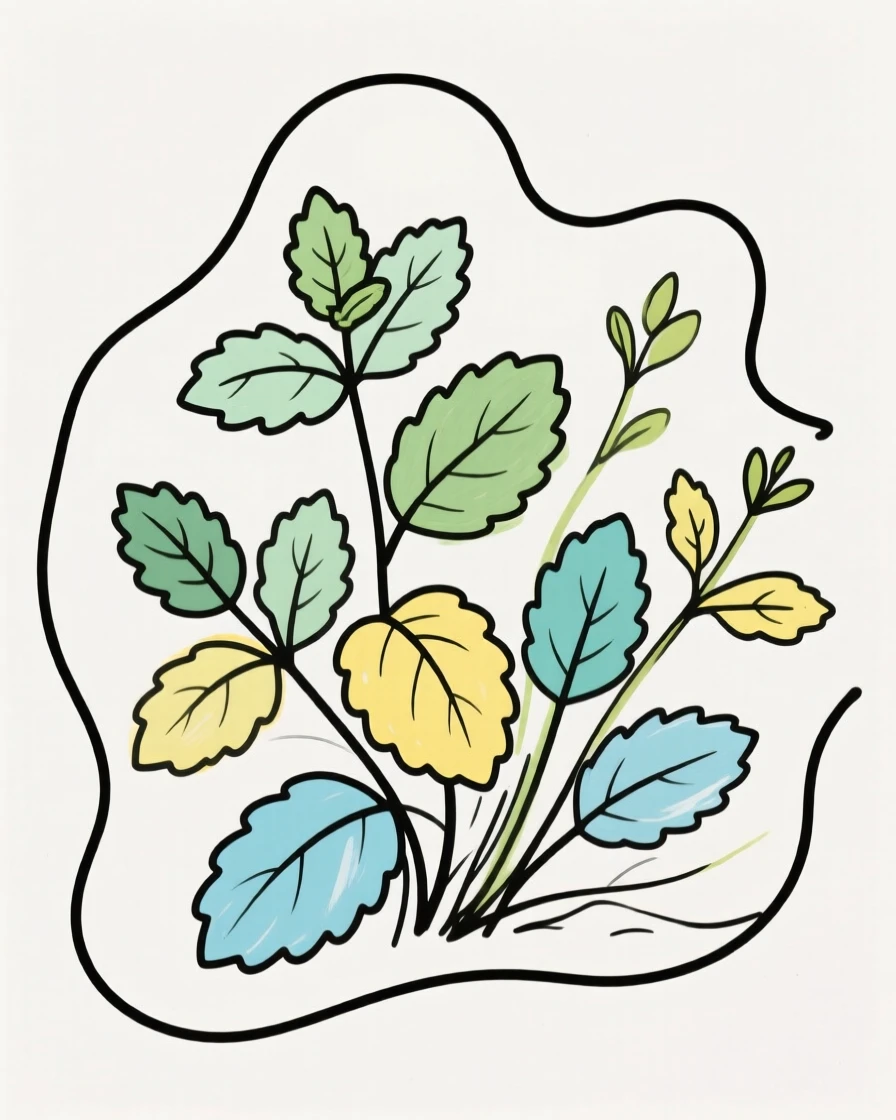A patch of wild mint