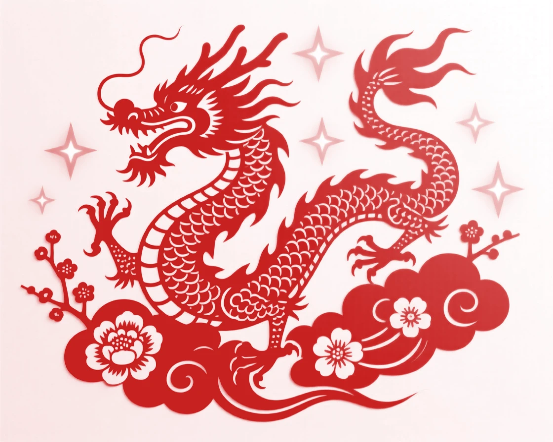 A cloud-borne dragon, spiraling upward toward a sky full of unfamiliar stars, glowing softly against the deep night sky.
