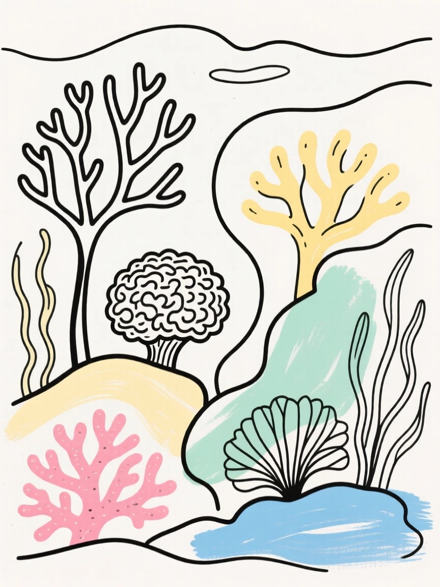 A coral reef garden