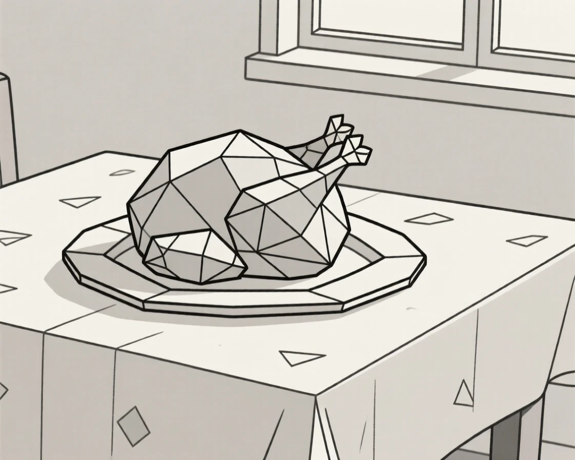 A roasted turkey centerpiece on a holiday table