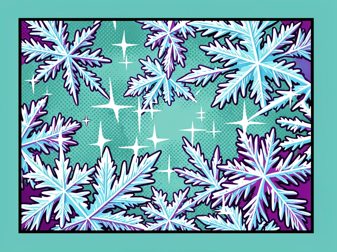 Frost patterns forming delicately on a windowpane