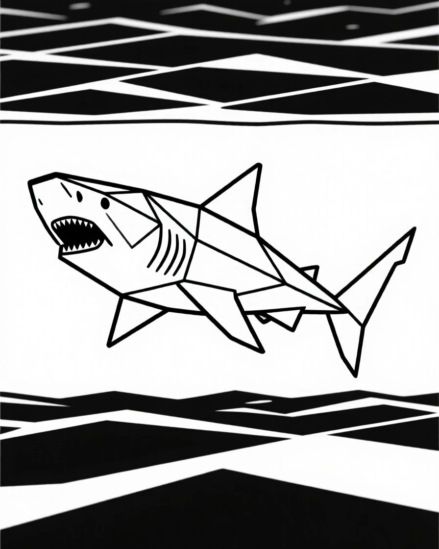 A basking shark gliding near the ocean surface