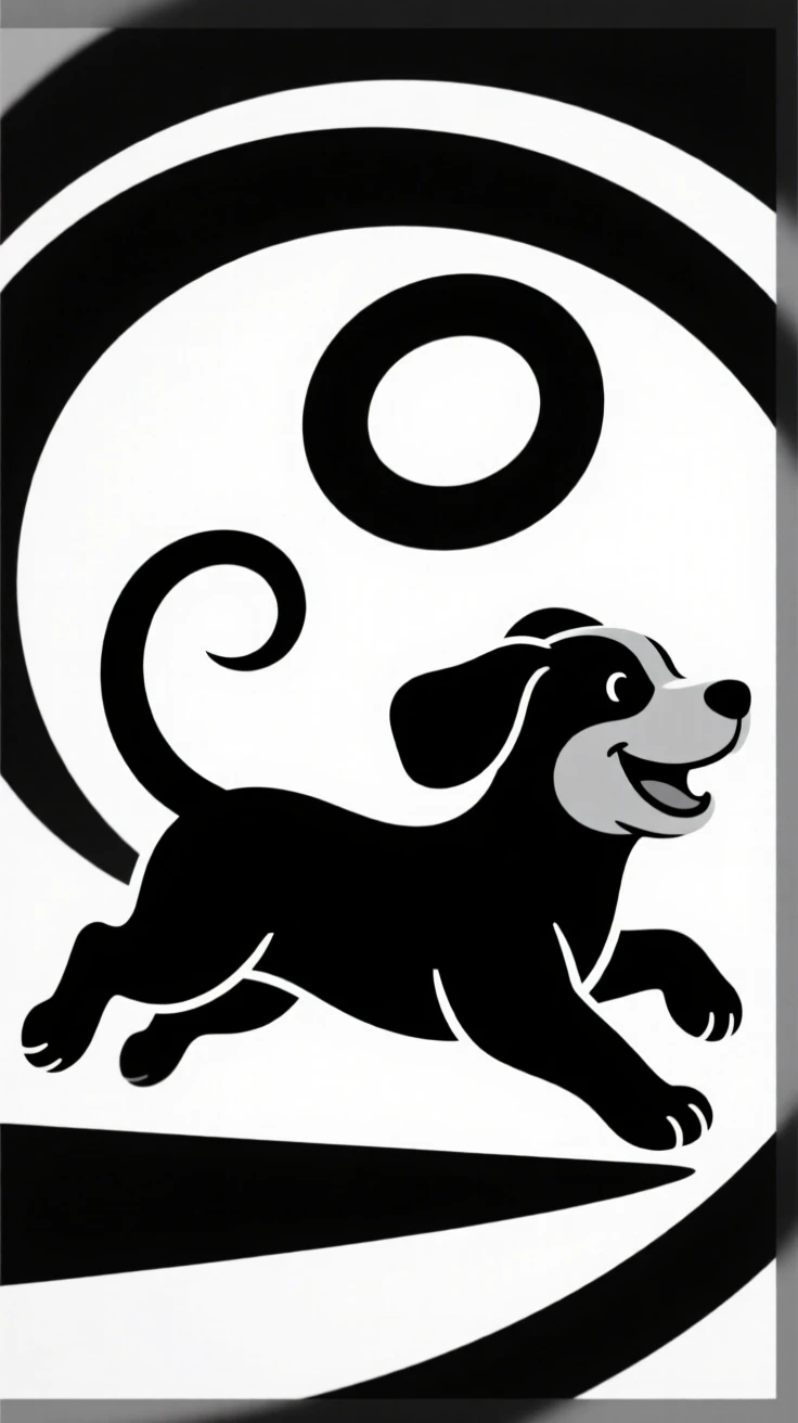 A puppy chasing its own tail in delight.