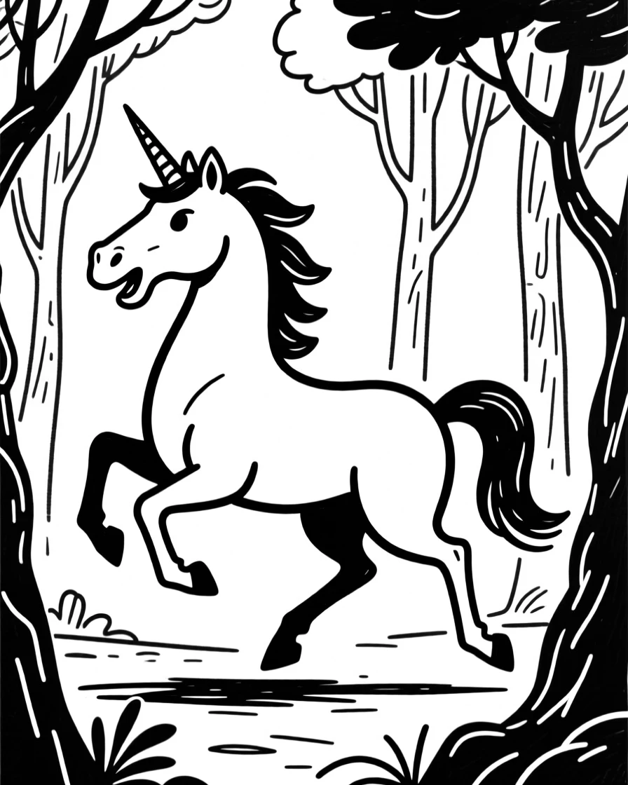 A centaur galloping through an ancient forest, bow slung over their shoulder.