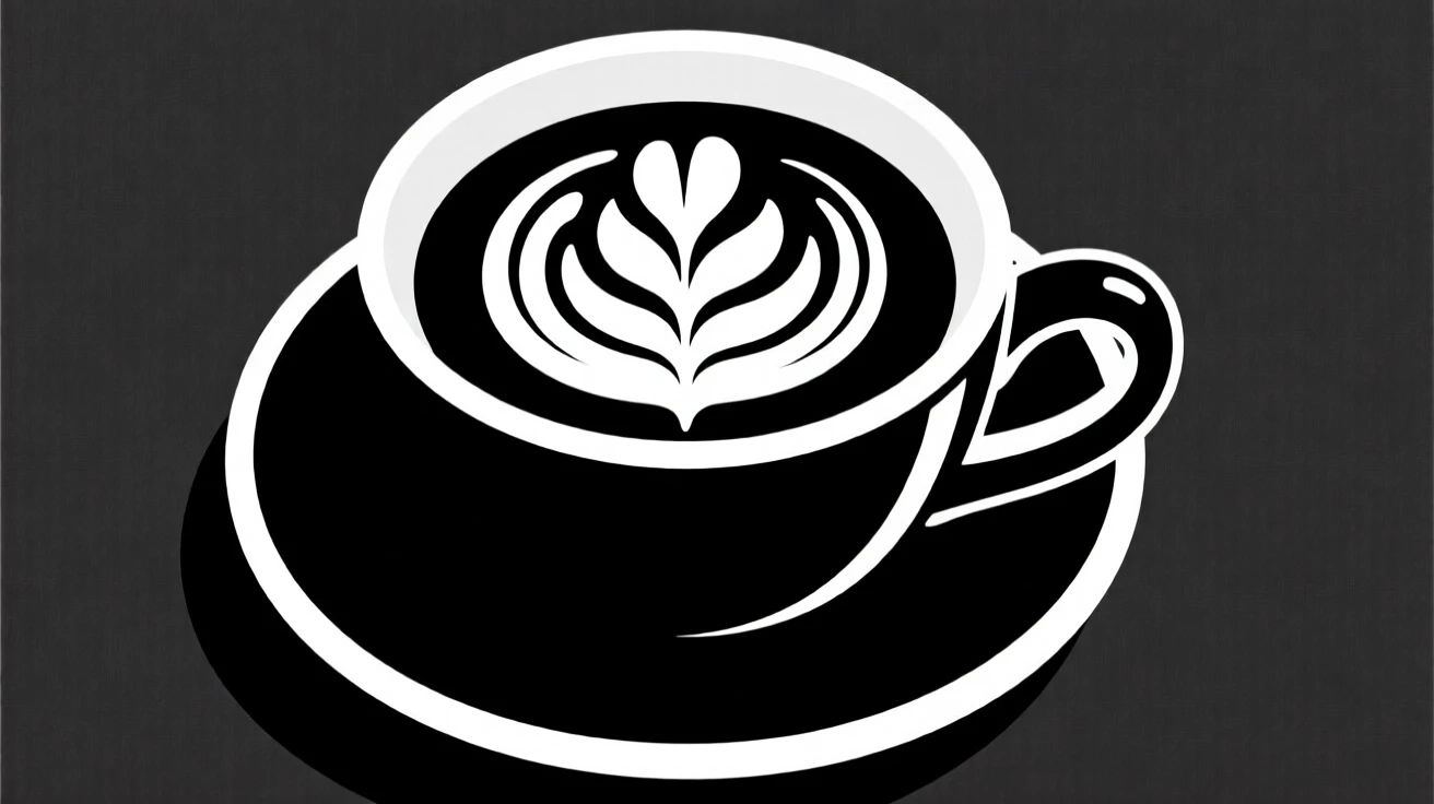 A cup of coffee with delicate latte art.