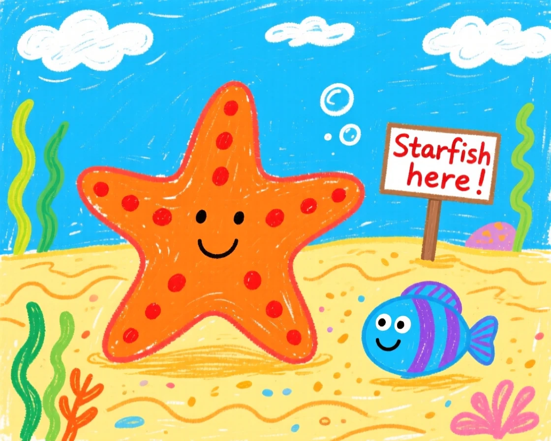 A starfish resting on a sandy ocean floor.