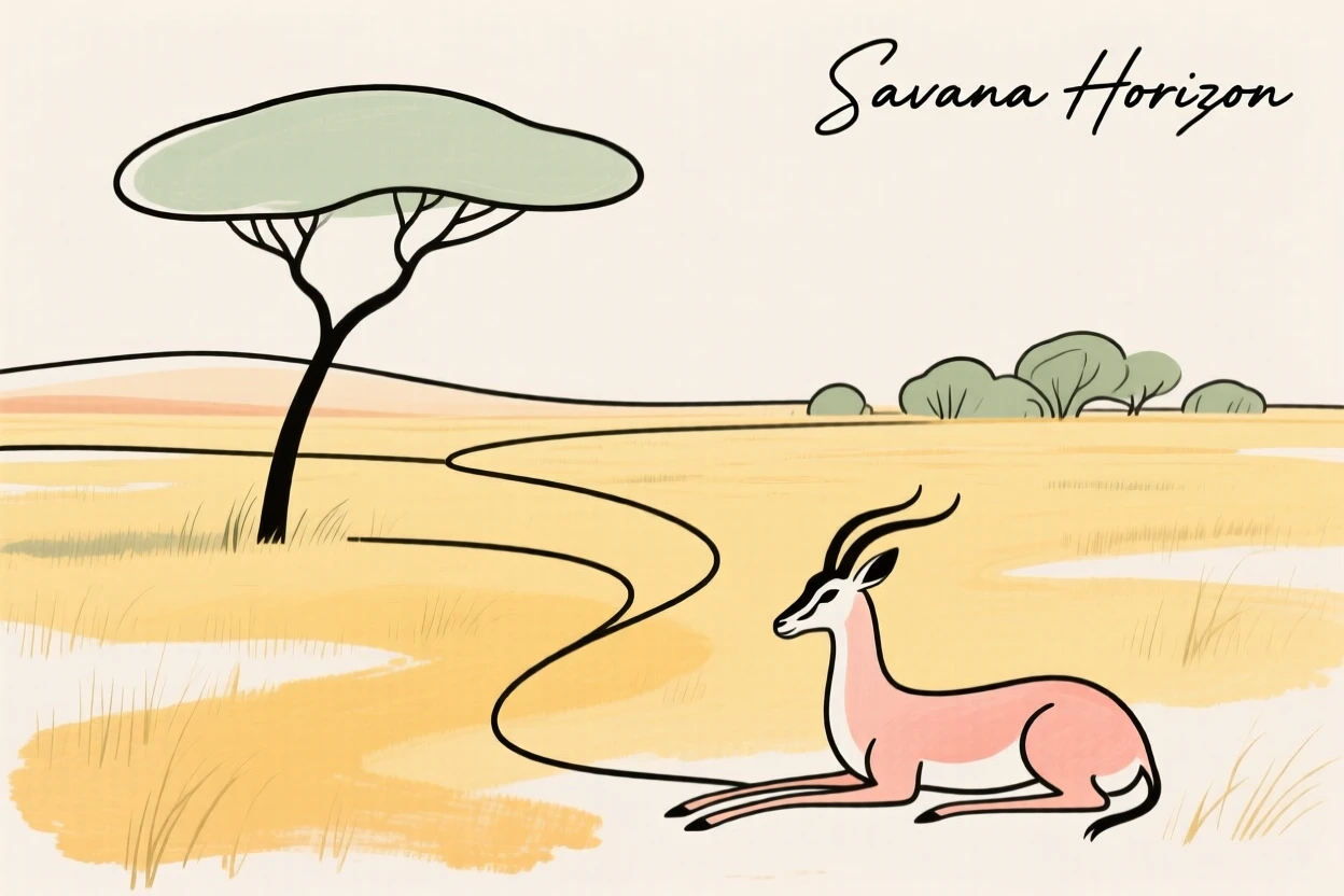 A savanna stretching to the horizon