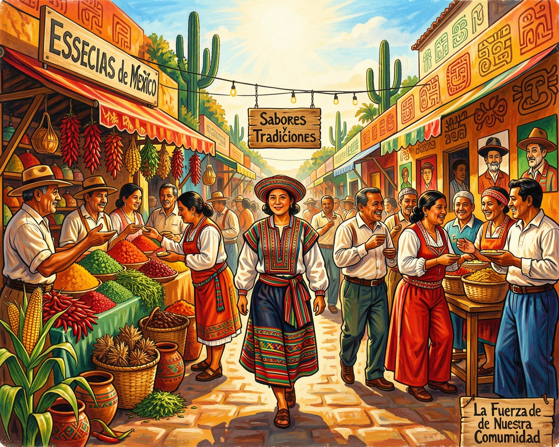 A traveler wandering through a fragrant spice market