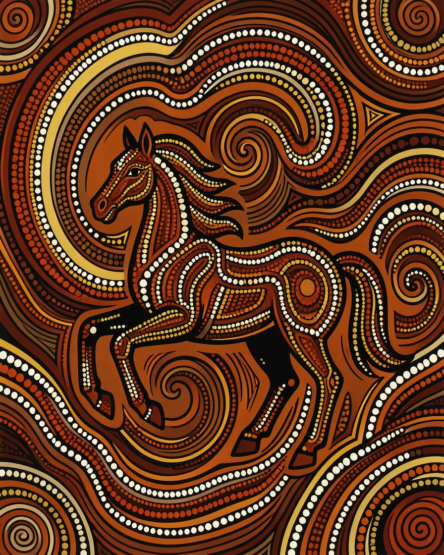 A centaur emerging from swirling mist