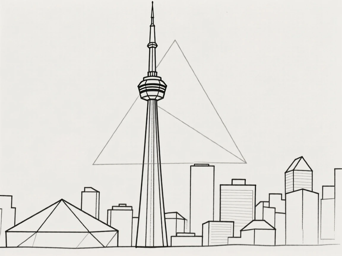 The CN Tower rising above the Toronto skyline