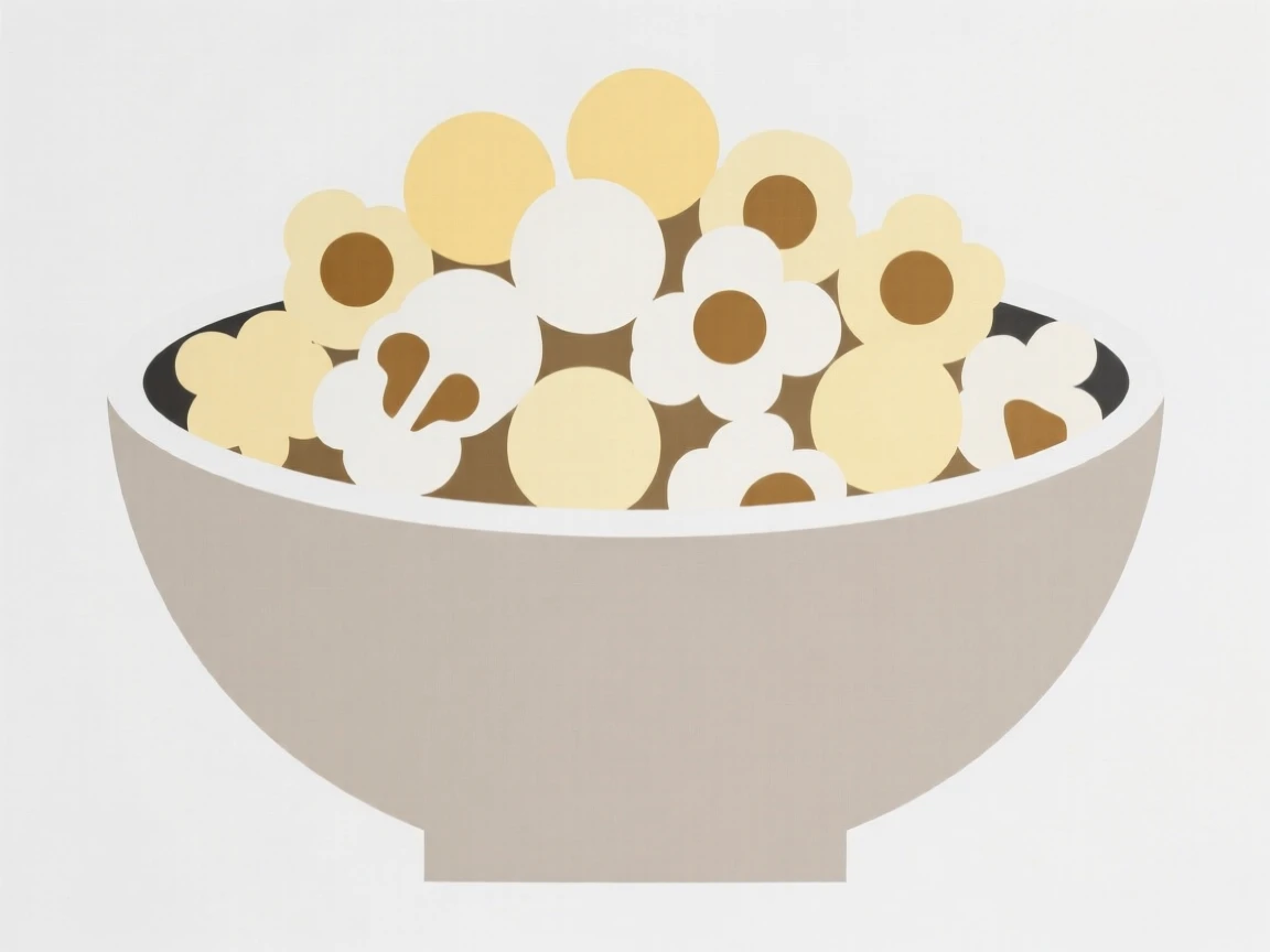 A bowl of fresh popcorn