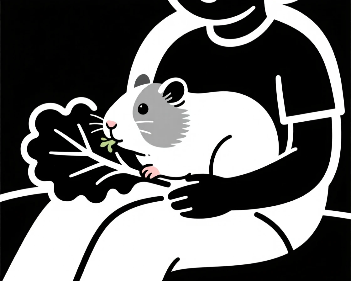 A guinea pig nibbling lettuce resting its head on a child's lap.