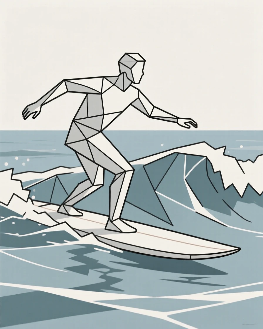 A surfer paddling out toward incoming waves