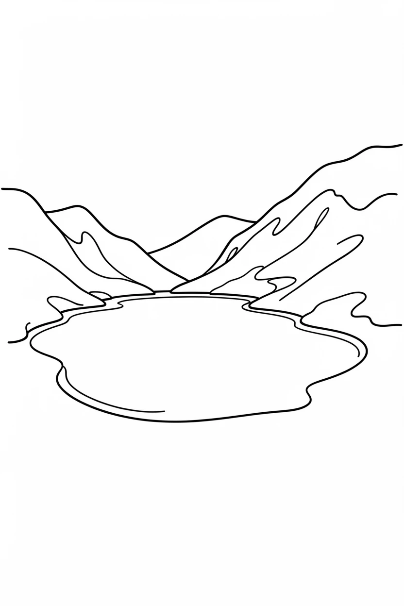A remote mountain tarn ringed by patches of late spring snow