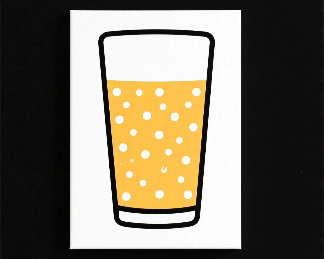 A glass of cold beer with condensation